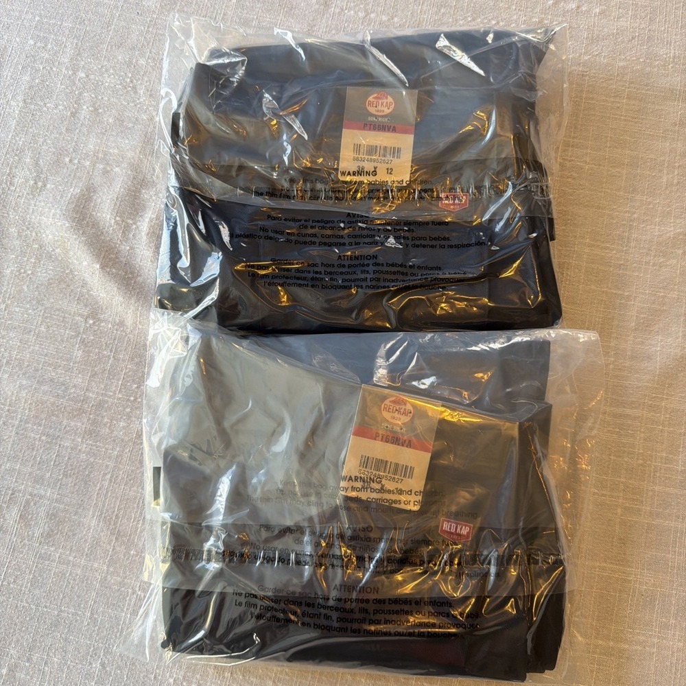 Lot of 2 - Red Kap PT66 Men's Cargo Work Shorts 38x12 Navy New With Tags
